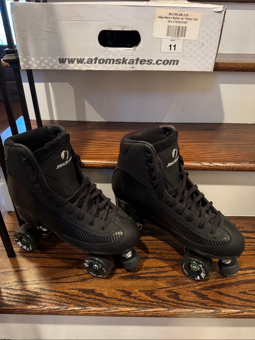 Jackson Black Men's/ Women’s Roller Skates - Classic High-Top W/ Pulse wheels